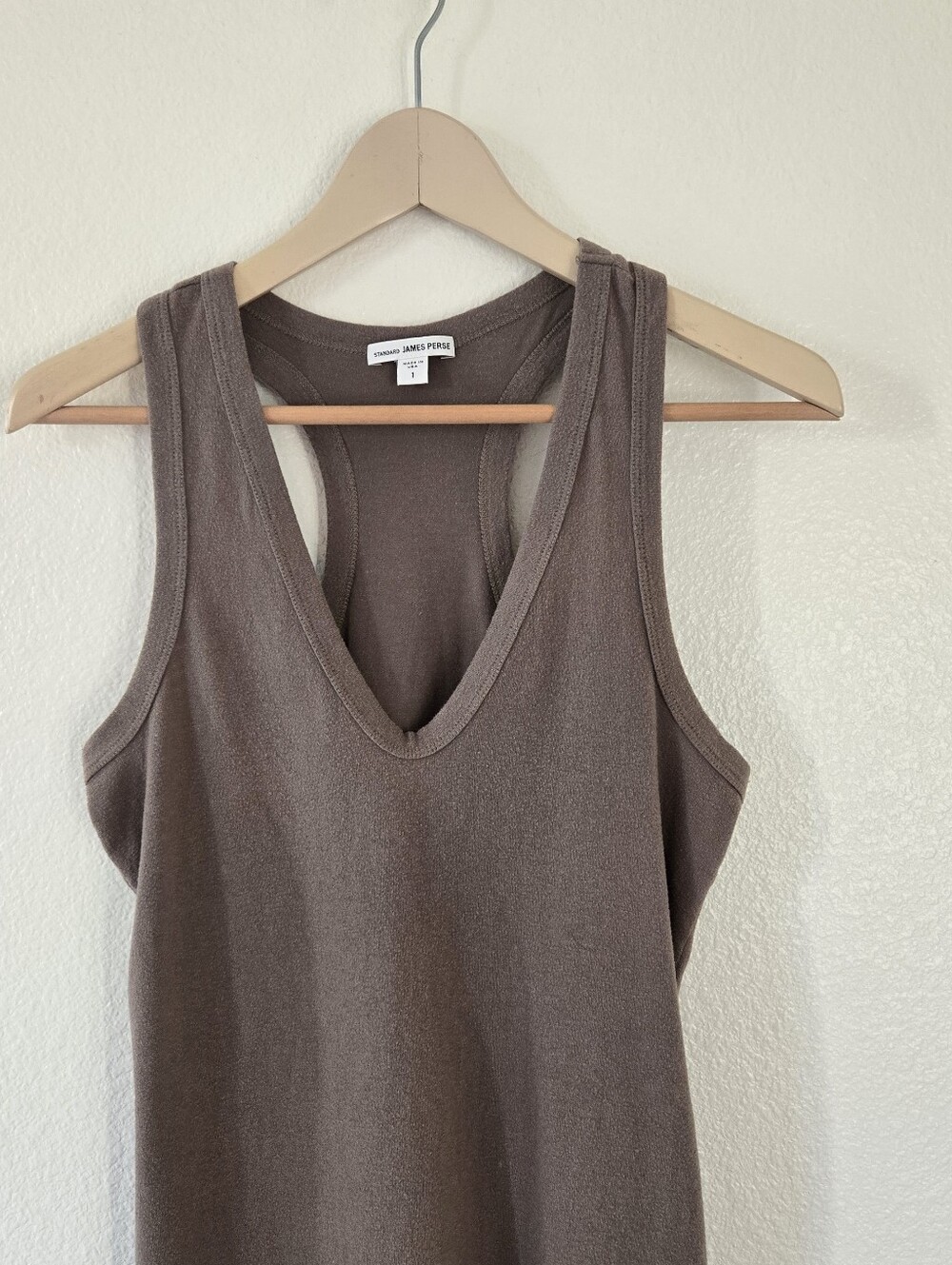 James Perse  Skinny Jersey Tank Top AMMO Womena Size  1 / S Fitted Quite Luxury - Picture 7 of 15